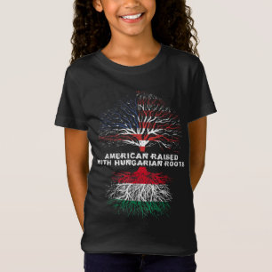 T-Shirt L'Amérique élevée avec les racines hongroises Hong
