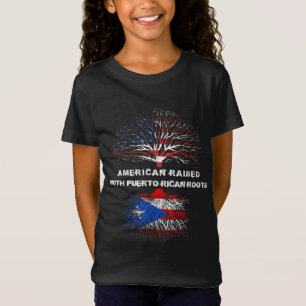 T-Shirt L'Amérique élevée avec les racines portoricaines P