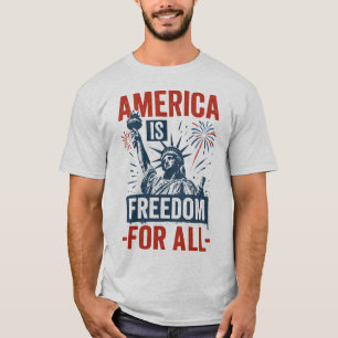 T-shirt L'Amérique est la liberté pour tous - Egalité patr