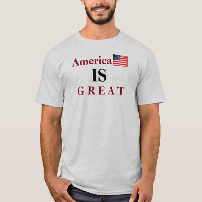 T-SHIRT L'AMÉRIQUE EST UNE GRANDE TÊTE (Devant)