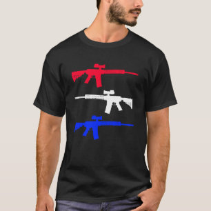 T-shirt L'Amérique fusionne un pistolet conservateur Deuxi