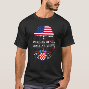 T-shirt L'Amérique grandit avec des racines croates - Croa