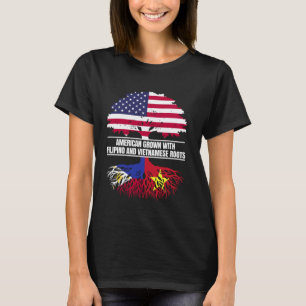 T-shirt L'Amérique grandit avec le drapeau du patrimoine p
