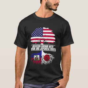 T-shirt L'Amérique grandit avec le drapeau héritage haïtie