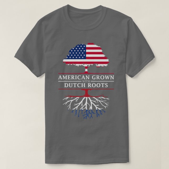 T-shirt L'Amérique grandit avec les racines hollandaises P (Design devant)
