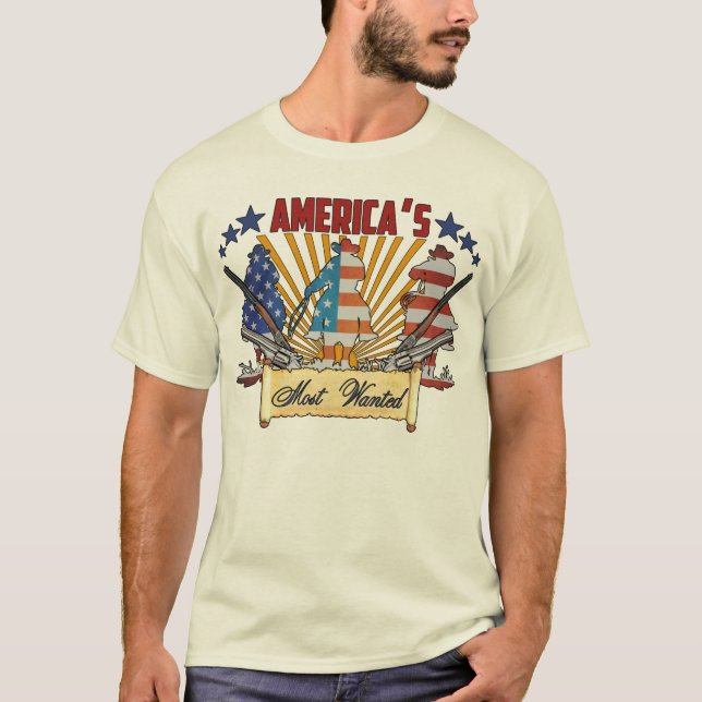 T-shirt L'Amérique la plus Recherchée (Devant)