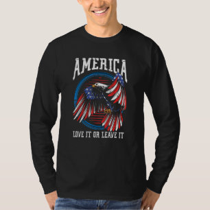 T-shirt L'Amérique L'Aime Ou Le Laisse Nous Aigle Fier L'A