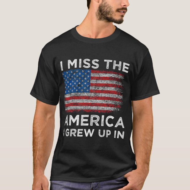 T-shirt L'Amérique que j'ai grandi dans l'antigouvernement (Devant)