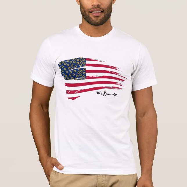 T-shirt L'Amérique se rappellent l'holocauste (Devant)