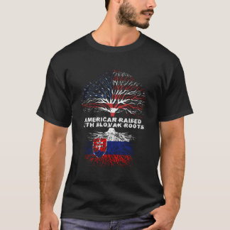 T-shirt L'Amérique S'Est Élevée Avec Les Racines Slovaques