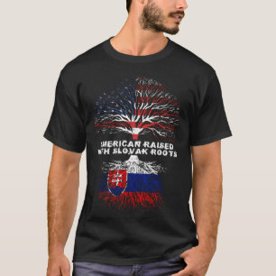 T-shirt L'Amérique S'Est Élevée Avec Les Racines Slovaques