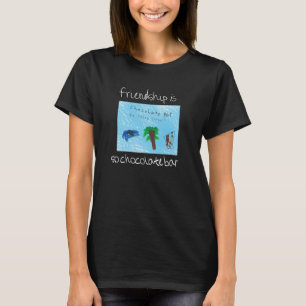 T-shirt L'amitié est ainsi pièce en t de barre de chocol