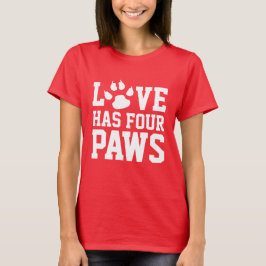 T-shirt L'amour a quatre pattes de chien thème