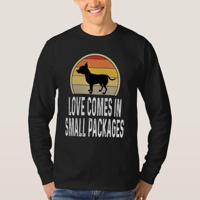 T-shirt L'Amour Arrive En Petits Emballages Chihuahua Chie (Devant)