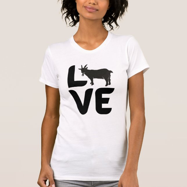 T-shirt L'amour avec la chèvre comme O (Devant)