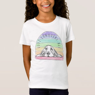 T-Shirt l'amour conquiert tout chien arc-en-ciel basset ho