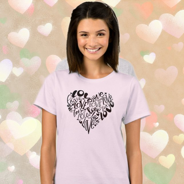 T-shirt L'amour dans un coeur (Créateur téléchargé)