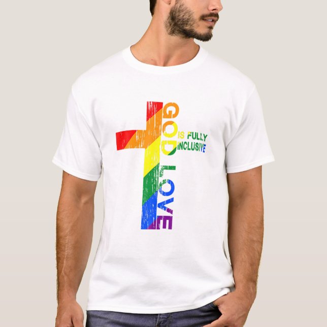T-shirt L'amour de Dieu est entièrement inclusif Christian (Devant)