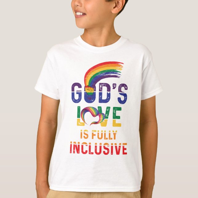 T-shirt L'Amour de Dieu est un Gay pride allié LGBTQ total (Devant)