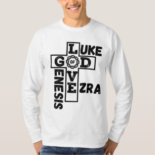 T-shirt L'Amour De Dieu Mot-De-Croix Biblique La Longue Ma
