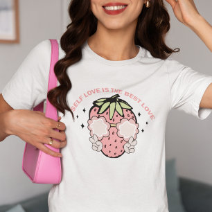 T-shirt L'Amour De La Fraise Rose Est Le Meilleur Amour Si