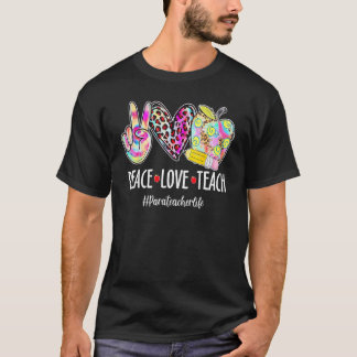 T-shirt L'amour de la paix enseigner parateachutisme la vi