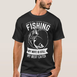 T-shirt L'Amour De La Pêche : Ma Femme, Ma Meilleure Planc