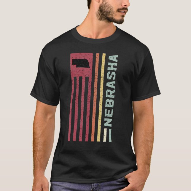 T-shirt L'Amour De L'Etat Rétro Vacances Bienvenue Carte A (Devant)