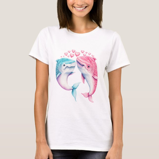 T-shirt L'amour des baleines : Un conte romantique des âme (Devant)