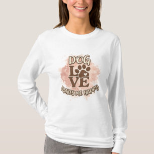 T-shirt L'amour des chiens me rend heureux – Joli design d