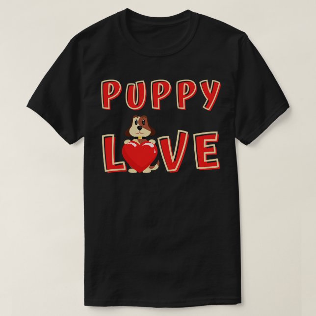 T-shirt L'amour des chiots (Design devant)