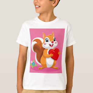T-shirt L'amour des écureuils floraux : Fête des mères