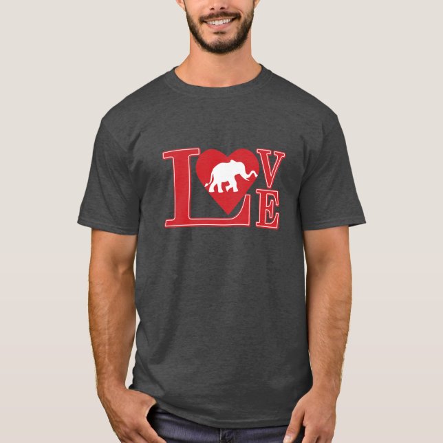T-shirt L'amour des éléphants (Devant)