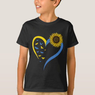 T-shirt L'amour des femmes Cœur Ukraine Tournesol Fesses u