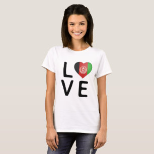 T-shirt L'amour - Drapeau Afghanistan