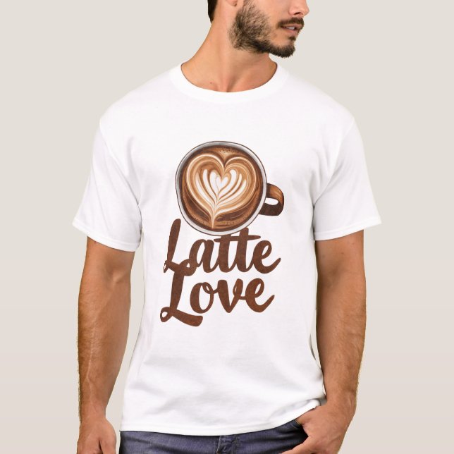 T-shirt L'amour du café (Devant)
