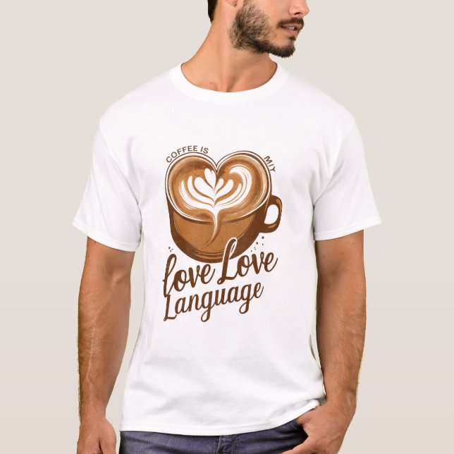 T-shirt L'amour du café (Devant)
