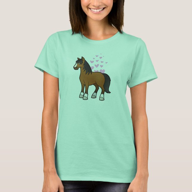 T-shirt L'amour du cheval (Devant)