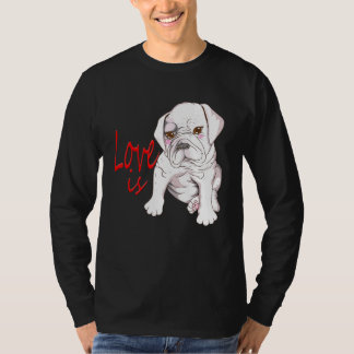 T-shirt L'Amour Du Chien De race Française De Bulldog Dit 