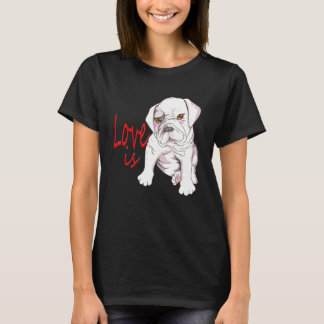 T-shirt L'Amour Du Chien De race Française De Bulldog Dit 