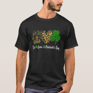 T-shirt L'amour du chien et la Saint Patrick Joyeux Saint