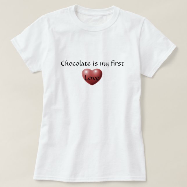 T-shirt L'amour du chocolat (Design devant)