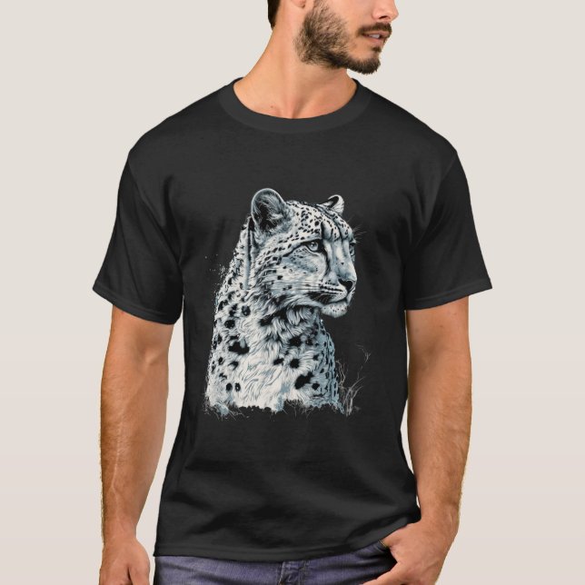 T-shirt L'amour du léopard des neiges | Laisse-Le Neiger ! (Devant)