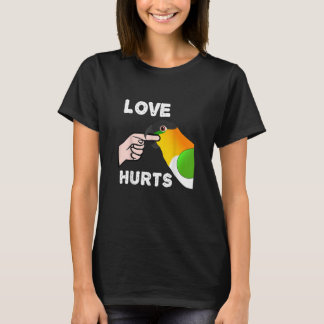 T-shirt L'amour du perroquet caïque à tête noire fait mal