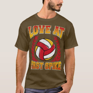 T-shirt L'Amour Du Volley-ball Au Premier Spike Player Coa