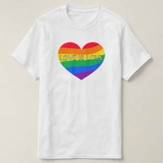 T-shirt L'amour est amour Coeur arc-en-ciel LGBTQ+ Pride T