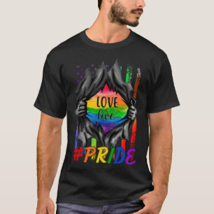 T-shirt L'amour est amour LGBT Drapeau Gay Trans Lesbian P