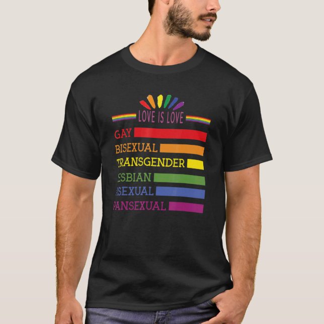 T-shirt L'Amour Est Amour Lgbt Pride Gay Lesbienne Lgbtq G (Devant)