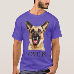 T-shirt L'amour est berger allemand