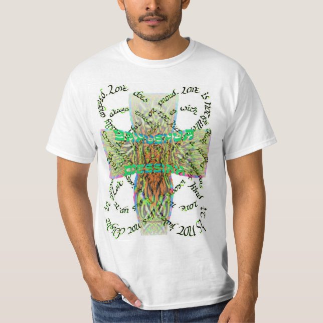 T-shirt L'amour est croix de Messie de YAHushua (Devant)